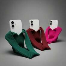 2025 Funda de punto 3D para teléfono, funda protectora suave, bolsillo para teléfono, nuevo estilo de accesorio de bolso de mano, ornamento de bolso, esencial para viajes - Multicolor - Ver 7