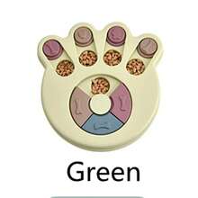 Dog Toys Puzzle Slow Feeder Interactive Increase Puppy IQ Food Dispenser Slowly Eating NonSlip Bowl Pet Cat Dogs Training Game - Dấu chân màu xanh lá cây - Xem 13