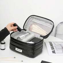 Women's Multifunctional Toiletry Bag Organizer For Makeup And Personal Hygiene, Large Capacity, Fashionable And Elegant, For Travel. - Negro - Ver 3