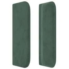 vidaXL Kopfteil mit Ohren dunkelgrün 147x16x78/88 cm Samt - Grün - Übersicht 4