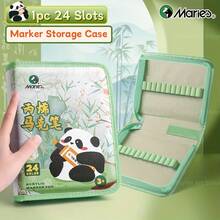 24/36/60/80 Holes Marker Storage Case, Cute Gift, Large Capacity Pen & Pencil Organizer Bag With Handy Wrap & Zipper, Multilayer Holder For Artists, Adults, Painting And Sketching Art Enthusiasts As Gift - Green - View 9