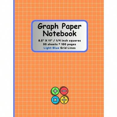 Graph Paper Notebook: 1/4 Inch Squares 0.25 Inch Square/4 Squares Per Inch Quad Ruled 4x4 Math And Science Grid Paper Composition - Blue Grid Layout