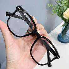 Casual Daily Wear Transparent Oval Eyeglasses For Men Women, Minimalist Style Full Frame Eyewear With Clear PC Lenses And Frames, Skin-Friendly Wearable Structure Suitable For All-Day Continuous Wearing, Compact Portable Layout Easy To Store And Carry Around, Classic Underrated Style Never Out Of Daily Fashion, Functional Practical Eyewear Great For Gaming Relaxation, Desktop Office Use And Daily Mobile Device Long-Term Usage - Transparent - View 2