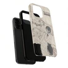 Denji X Reze Phone, I'll Make You Happy I'll Protect You Nana Osaki Girl Anime Phone Cover, Anime Manga Fans Lovers 17 Pro MaxCreative Cartoon Phone, Shockproof And Drop-Resistant Full Protect, Suitable 17/17ProMax/IPhone16/16Plus/16Pro/16ProMax, IPhone15/15Plus/15Pro/15ProMax, IPhone14/14Plus/14Pro/14ProMax, IPhone13/13Pro/13ProMax,Girlfriend, Boyfriend, Valentine's Day, - 黑色 - 查看 5