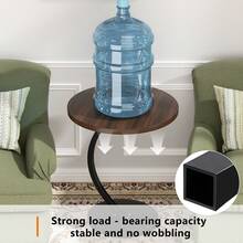 Vintage Round Living Room Side Table, Lightweight Coffee Table, Patio Table - Modern Living Room Decor, Space Saving For Living Room, Kitchen And Bedroom