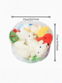 1pc Transparent Large Capacity Doll Storage Sofa, Transparent Plastic Storage Box With Soft Cushion, Decorate Your Nursery, Multifunctional Stool To Save Space In Bedroom & Living Room, Also An Ideal Gift, Home Decor, Doll Storage, Sturdy Structure - Multicolor - View 6