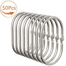 10个/30个/50个装椭圆形浴帘环，浴帘杆挂钩，椭圆形浴帘环，椭圆形浴帘夹，金色，黑色，银色 - 彩色 - 查看 13