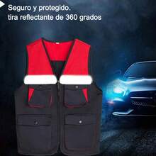 Chaleco Brigadista Reflejante Industrial Alta Visibilidad, Ajustable, Ligero y Cómodo,Gabardina Algodón con Cintas Reflejantes, Hombre Mujer Trabajo,Chaleco Industrial Reflejante Resistente Y Ligero - Multicolor - Ver 5