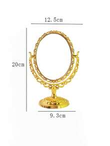 Oval Makeup Mirror With Double-Sided Vintage Vanity Mirror, Featuring A Rotating Vanity Mirror Stand. Ideal For Makeup Application, Girls, Women, Beauty, And Spa Parties. This Adorable Princess-Style Oval Vanity Mirror Is The Perfect Accent For Any Tabletop. The Double-Sided Rotating Table Mirror With Stand Makes An Excellent Decorative Choice For A Girl's Room And A Festive Gift For Friends And Family During Halloween And Christmas.,Makeup,Cheap,Room Decor,Vanity,Travel,Bedroom,Makeup Accessories,Mirror,Vanity Mirror,Cheap,Stocking Stuffers,Makeup,Makeup Tools,Cheap Stuff,Gifts,Gifts For Women,Christmas Gifts - Multicolor - View 22