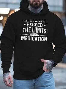 Sudadera con capucha de felpa de moda americana estampada para hombres, regalo para hombres - Negro - Ver 11