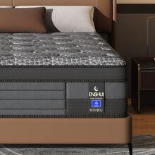 ENSHUI 12-Inch Medium Firm Hybrid Mattress, Twin/Full/Queen/King – Zoned Pocket Springs & Memory Foam For Spinal Support, Cool & Breathable Comfort, Mattress In A Box - Xám - Xem 13