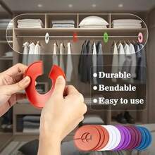 8PCS Closet Dividers Clothes Organizers - Closet Organizers Plastic Clothes Size Dividers Labels Separators For Garment Organizer Boutique Hanger (Marker Not Included)
