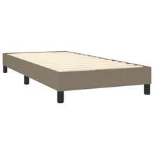 vidaXL Boxspringbett mit Matratze, Taupe, 100x200 cm, Stoff - Grigio - Visualizzare 4