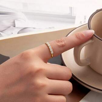  BAMOER Moissanite Ring D Color VVS1 Half Eternity Band For Women 925 Sterling Silver Diamond Wedding Engagement Ring