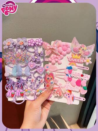  14/16/18/20 st nya My Little Pony hårklippare, hårklippare, söta håraccessoarer, liten flickas lugg sidoklippare, hårklippare, den bästa festliga feststämningsdekorationen för goda vänner, perfekt festdekoration, billig konstvardagsdekoration