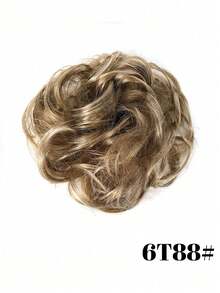 Multicolor Messy Bun Hair Pieces Wavy Curly Hair Pieces Synthetic Bun Ponytail Hair Extensions Thick Bun Hair Pieces Women 8 Inch ,Hair Elastics ,Hair Rubber Bands ,Scrunchies ,Hair Rope ,Elastic Hair Tie Head Accessories - Multicolor - View 13