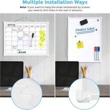 MaxGear Monthly Calendar Dry Erase Board For Wall, 16"X12" Small Hanging Double-Sided White Board, Portable Whiteboard For Planning, Drawing, Memo, To Do List, School, Home, Kitchen, Office - ColorB - 查看 5