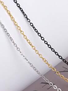 16.4ft 2mm 304 Stainless Steel Chains Flat Cable Link Chain Bulk For Jewelry Making DIY Craft - Gold - View 5
