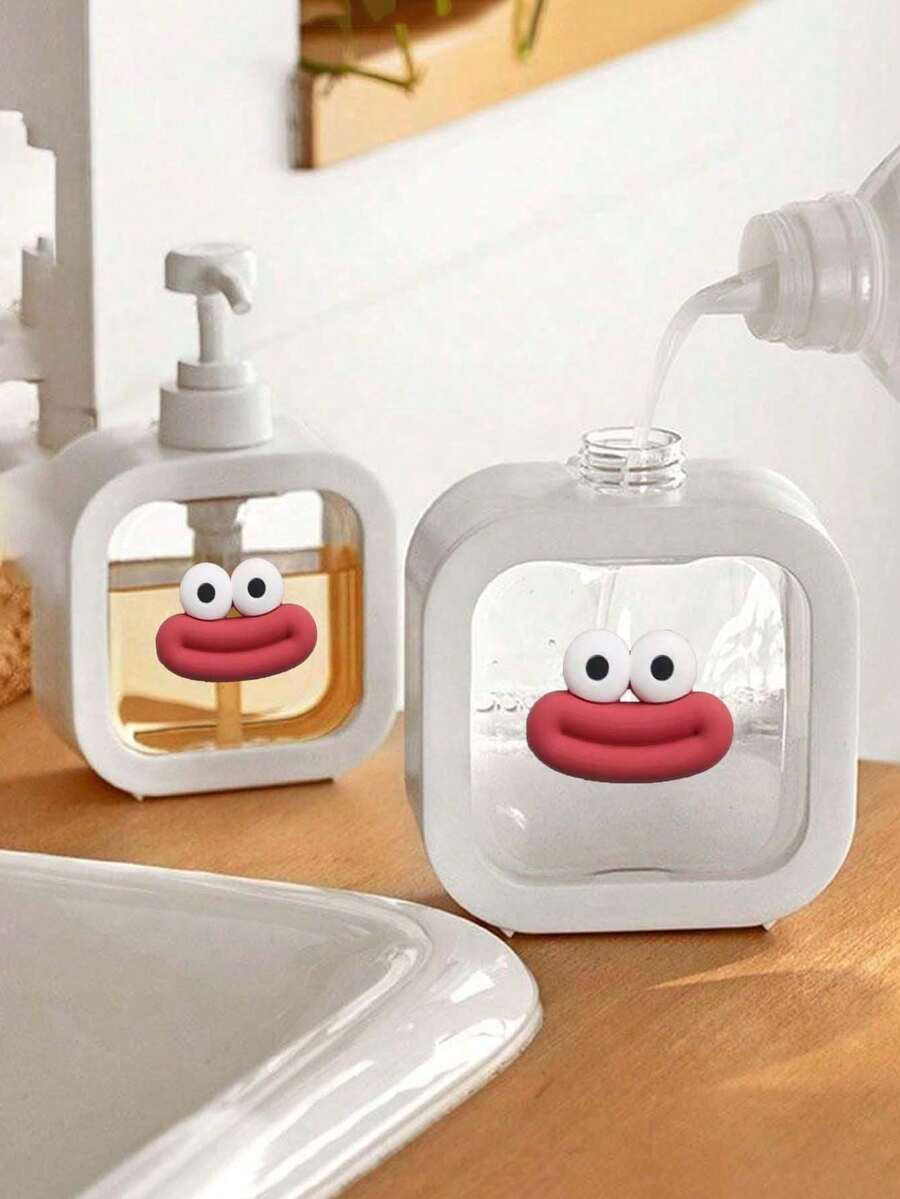 2 Stücke/1 Stück nachfüllbare Kunststoff Seifenspender Flasche, 300ml/500ml, mit Pumpkopf, geeignet für Lotionen, ideal für Hotelbäder - Transparent - Übersicht 1