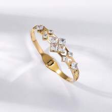 奢华黄金系列手链，多款式设计，镶嵌锆石，时尚叠戴轻盈奢华珠宝手链 - 彩色 - 查看 3