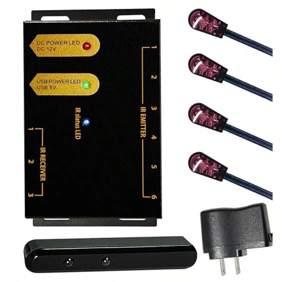Kit repetidor IR sistema repetidor IR extensor de control remoto IR. Soporta hasta 100 pies receptor de sensores dualesAccess Control Kits - Tipo de Enchufe A Japonés (100V) - Ver 1