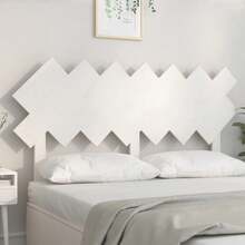 vidaXL Bett-Kopfteil Weiß 141x3x80,5 Cm Massivholz Kiefer - White - View 2