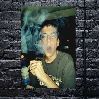 1pc Frameless Canvas Poster McLovin Smoking Photographic Print, Bohemian Contemporary Art Deco Wall Art For Living Room, Bedroom, Kitchen Decor | Indoor Canvas Poster For Parties, Birthdays & Holiday Gifts, Poster Wall Art, Party Decoration, Artistic Print, Highquality Print, Framed Alternative, Modern Homeowners