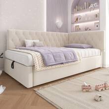 Futons - Beige + Terciopelo + 90cm*200cm - Ver 6