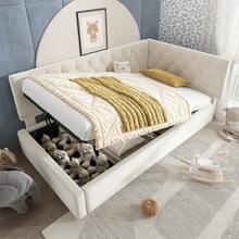 Futons - Beige + Terciopelo + 90cm*200cm - Ver 9