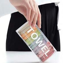 A Pack Of 14 Pieces Compressed Disposable Washcloths Travel Portable Facial Cleansing Towel Thickened Wet And Dry Dual-Use Travel Essentials Travel Accessories Compact And Portable Honeymoon Use Compressed Disposable Washcloths Travel Portable Facial Cleansing Towel Travel Holiday Essentials,Disposable Compressed Face Towel, Expanding To About 24cm*30cm When Exposed To Water. Travel Accessories Travel Outdoor Gear - Nhiều màu - Xem 3