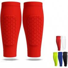 Protector de espinilla, protectores de espinilla para niños, protectores de espinilla de fútbol para niños, protectores de espinilla de hockey sobre césped, protectores de espinilla en forma de G, mangas de fútbol para niños y niñas, protección para baloncesto y boxeo - Azul - Ver 10