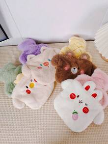 1pc 800ml Plush Hot Water Bag, Warm Belly, Warm Water Bag Cartoon PVC Plush Hand Warmer For Household Carry On Water Filling, Warm Hand Bag, Flushing Water, Warm Hand Bag - Multicolor - View 2