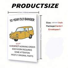 1 Tarjeta de cumpleaños divertida para el 70 cumpleaños, regalos y decoraciones para el 70 cumpleaños para hombres y mujeres, tarjetas de cumpleaños hilarantes para un hombre de 70 años para papá, esposo, abuelo, tío, familia, amigos y compañeros de trabajo - Multicolor - Ver 2