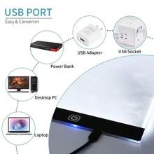 1入組LED追蹤複印板玩具繪圖板，可調節亮度的繪圖平板，適用於學習、教育和遊戲