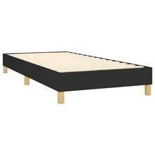 vidaXL Boxspringbett Mit Matratze, Schwarz, 90x190 Cm, Stoff - Schwarz - Übersicht 4
