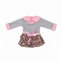 18-Inch American Girl Doll Christmas Dress Outfit, Long Sleeve Dress With Big Bow - Multicolor - View 14