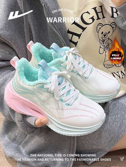 WARRIOR 1 Pair Women's Front Lace-Up Sports Shoes, Mesh Breathable Non-Slip Durable Comfortable Versatile Lightweight Running Shoes For Outdoor Casual Wear