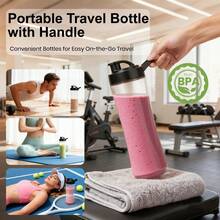 SUPERLEX Portable Blender & Handheld Juicer With One-Touch Quick Juicing - Mini Smoothie Maker Suitable For Smoothies,2 Interchangeable Cups,Easy Carry. Milkshakes,Ice Blends, Fresh Fruit Drinks,For Home, Office,Travel, Outdoor Use, Plastic Container.6-Blade - UK Plug(220-240V) - View 8