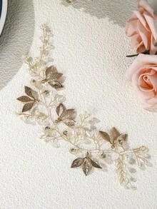 1 peça de tiara de folhas estilo boho, acessório de cabelo para noivas e madrinhas. - Multicolorido - Ver 25