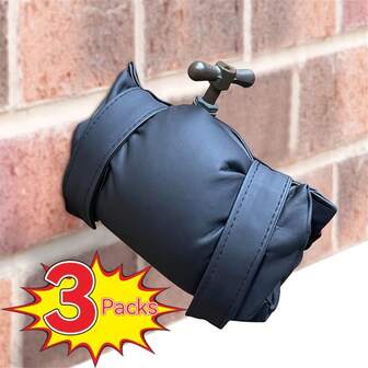 3pcs Winter Faucet Freeze Protection Cover, Universal Outdoor Faucet Protector, Easy To Install And Remove, Insulated Winter Wrap For Home And Garden Use, Durable Cover, Modern Design, High-Quality Sleeve, Property Maintenance