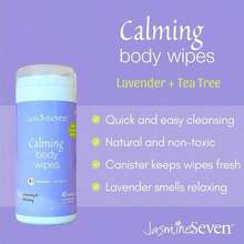 Calming Body Wipes U2013 Natural Lavender And Tea Tree U2013 By Jasmine Seven U2013 Cleansing Self-Care For Adults And Kids - MàuA - Xem 2