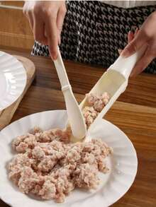 Make Delicious Meatballs Easily With This 1pc Kitchen Convenient Stainless Steel Meatball Maker!Convenient Squeezing Stainless Steel Meatball Device - Perfect For Outdoor Camping And Kitchen Use, Non-Stick And Easy To Clean