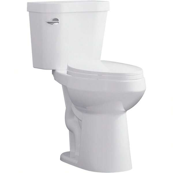 Two Piece Toilet Elongated  19" Height, Side Press Flush Split Toilet With Under-Locking Lid, Toilets For Bathrooms Comfort, Powerful Flushing, 12" Rough-In