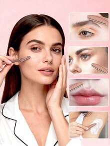 Bộ dao cạo lông mày 240/100/50/30/16/15/12/10/6/5/31 chiếc, dao tỉa/cạo lông mày, bộ tỉa lông cơ thể và dao cạo mặt & lông mày, lưỡi cán dài có tấm bảo vệ chính xác, dụng cụ chăm sóc sắc đẹp cho nữ, phù hợp dùng hàng ngày hoặc du lịch, dụng cụ mỹ phẩm - Cà phê nâu - Xem 3