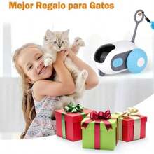 Juguete Interactivo para Gatos con Detección Automática de Obstáculos, Coche Giratorio 360°, 2 Cabezas de Plumas Intercambiables(Naranja) - Multicolor - Ver 7