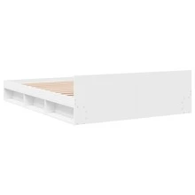 vidaXL Bettgestell Mit Schubladen Weiß 135 X 190 Cm Holzwerkstoff - Weiss - Übersicht 6
