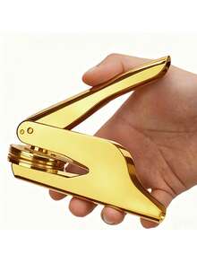 1pc Customized Book Embosser, Personalized Library Stamp, Graduation Gift, Library Embossing Stamp, Teacher Gift, Reader Gift, Book Lover Gift, Home Library - Gold - View 3