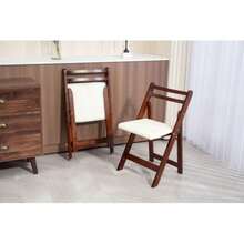 Folding Chair Made Of Solid Wood - Elegant Design, Durable And Space-Saving, Suitable For Home And Office.