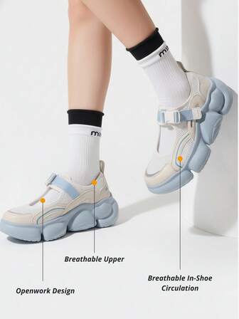 CAMEL CROWN 女士休闲鞋春夏骆驼运动沙滩凉鞋透气网眼轻便防滑女鞋