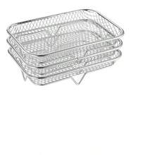 Three-Layer Air Fryer Baking Rack, Stainless Steel Cooling Rack, Thickened Dehydration Rack, Fruit And Vegetable Draining Rack, Detachable Barbecue Net - Multicolor - View 7